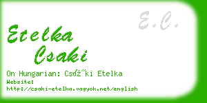 etelka csaki business card